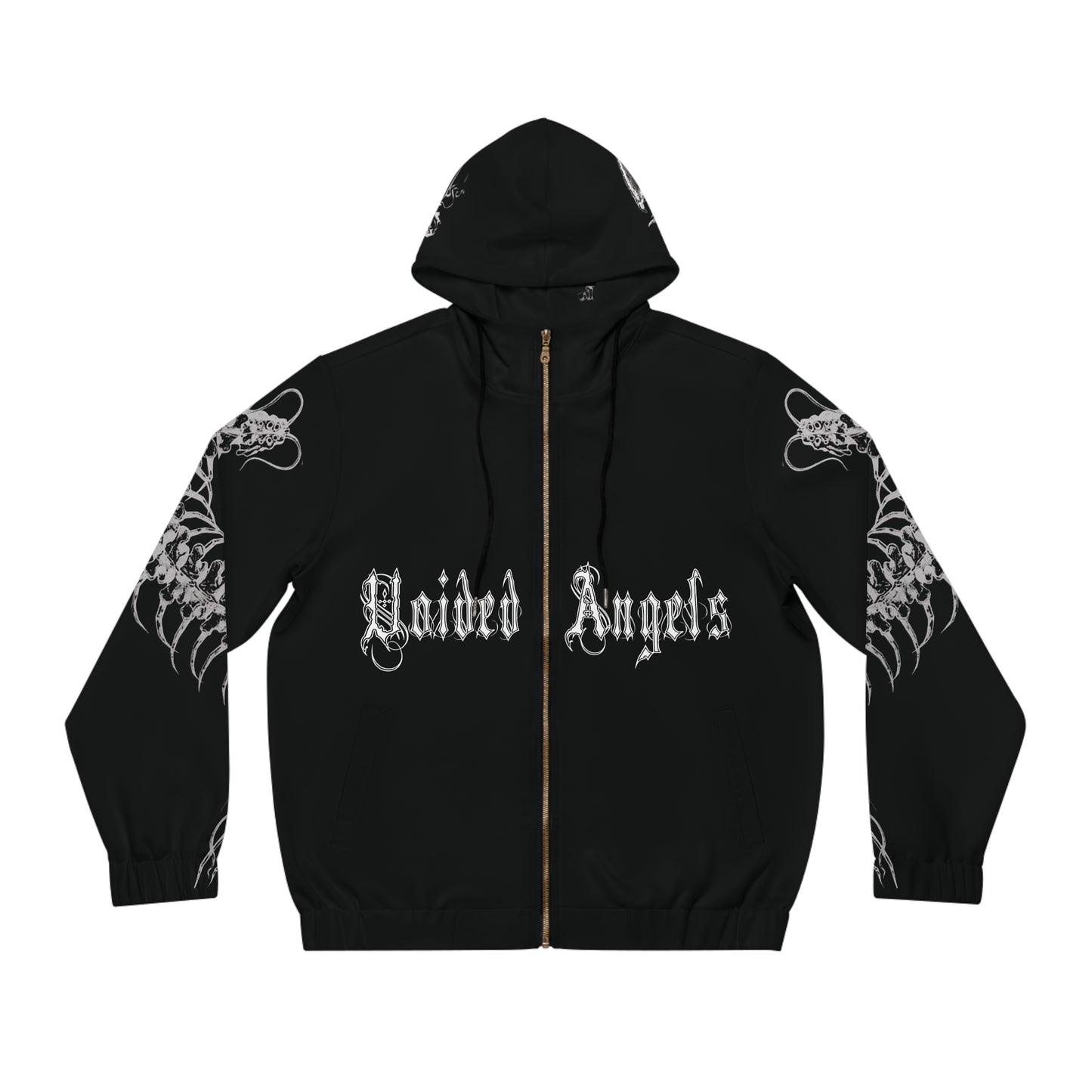VoidedAngels Gothic Full-Zip Hoodie – Streetwear for Men & Women