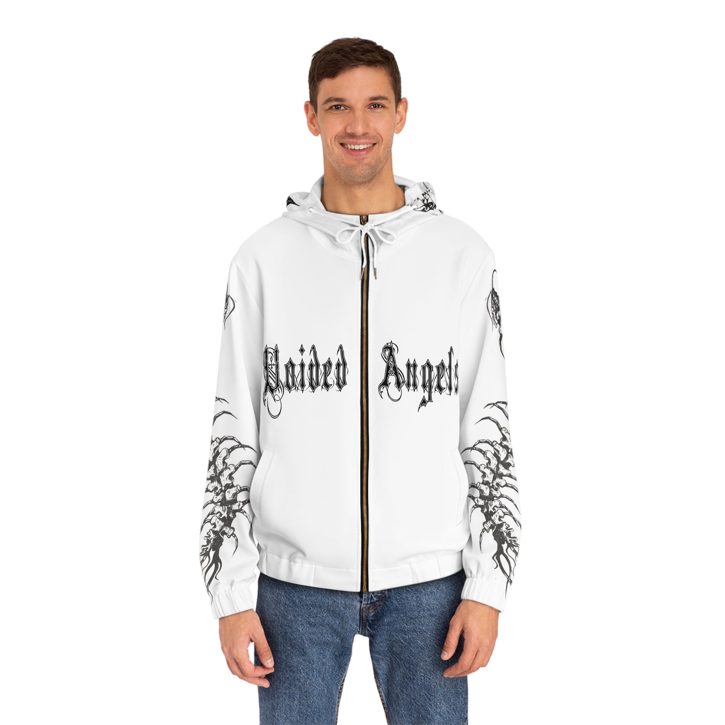 VoidedAngels Gothic Full-Zip Hoodie – Streetwear for Men & Women